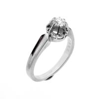 White gold solitaire ring with diamond | 0.31 ct.