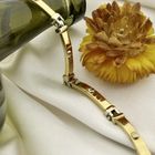 Image 8 of Two-tone gold bar bracelet