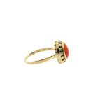 Afbeelding 5 van 8 karaat ring met bloedkoraal 