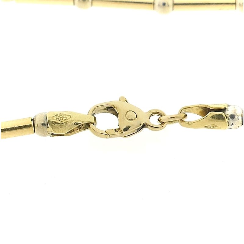 Image 4 of Two-tone gold bar link bracelet | 19 cm