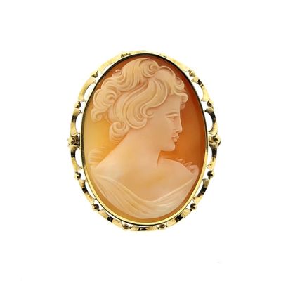 Antique gold brooch/pendant with cameo Image 1 of Antique gold brooch/pendant with cameo
