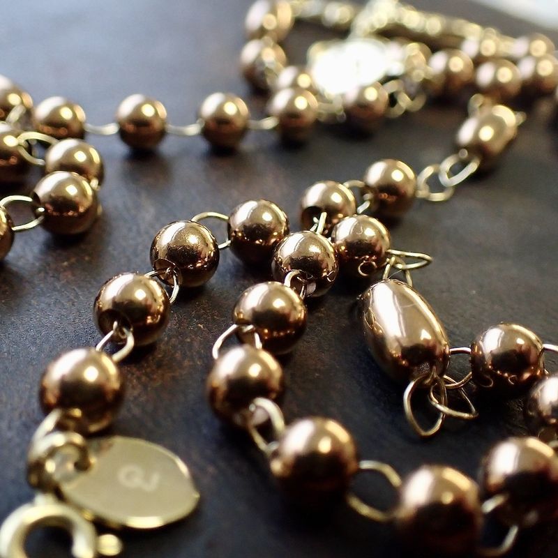 Image 7 of Two-tone gold rosary | 50 cm