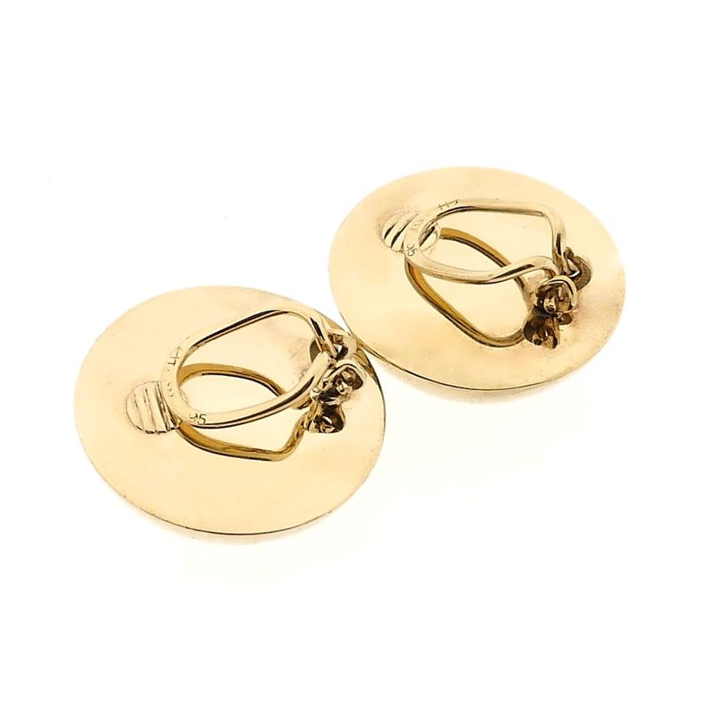 Image 4 of Vintage Gold Clip Earrings