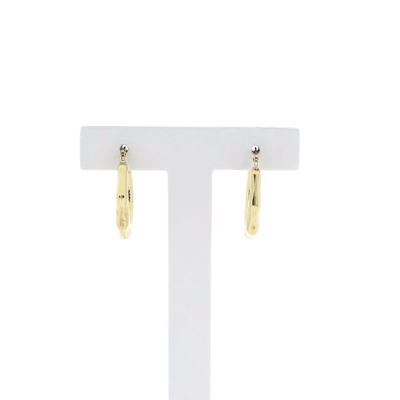 Image 1 of Gold lapidary earrings | Ø 20 mm