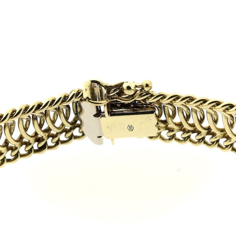 Image 9 of Gold wide link bracelet