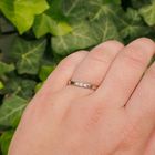 Image 4 of White gold ring with diamond; 0.03 ct. | Jeunesse