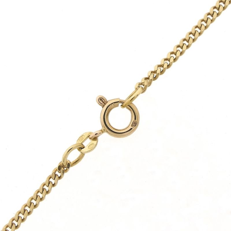 Image 8 of Gold flat gourmet link chain | 72 cm
