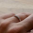 Image 7 of White gold ring with diamond | 0.075 ct.