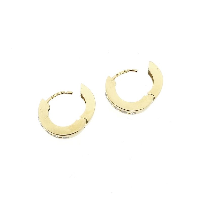 Image 7 of Gold earrings; Ø 14.3 mm