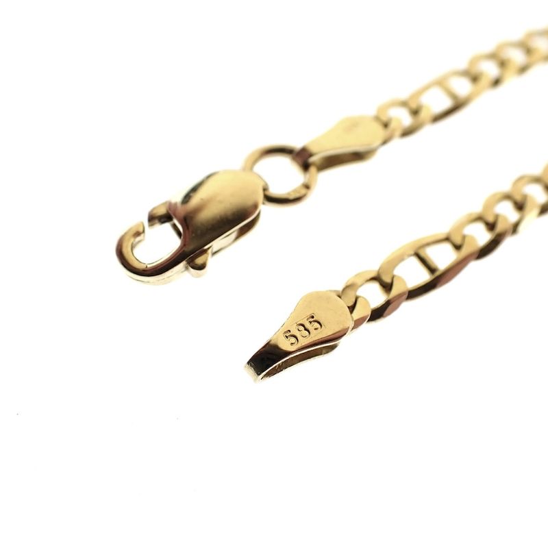 Image 8 of Gold Figaro link chain | 45 cm