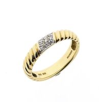 Gouden Goldgilde ring met diamanten; 0,08 ct. 