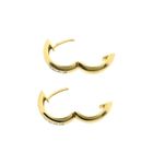 Image 4 of Gold hoop earrings with zirconia; Ø 15.2 mm