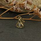 Image 11 of Gold subtle pendant with diamond; 0.01 ct.