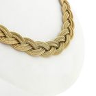 Image 5 of Golden Braided Fox Tail Link Necklace