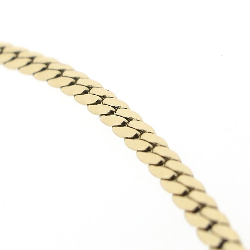 Image 4 of Two-tone gold women's bracelet with zirconia | 17.5 cm