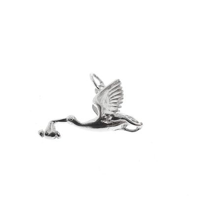 Image 1 of Silver charm; Stork