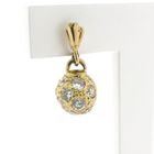 Image 4 of Gold Ball Earrings with Zirconia