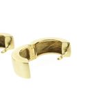 Image 7 of Gold matted hinged hoop earrings.