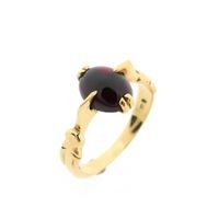 Vintage gouden ring met granaat
