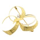 Image 8 of Vintage two-tone gold fantasy brooch with diamond; 0.035 ct.