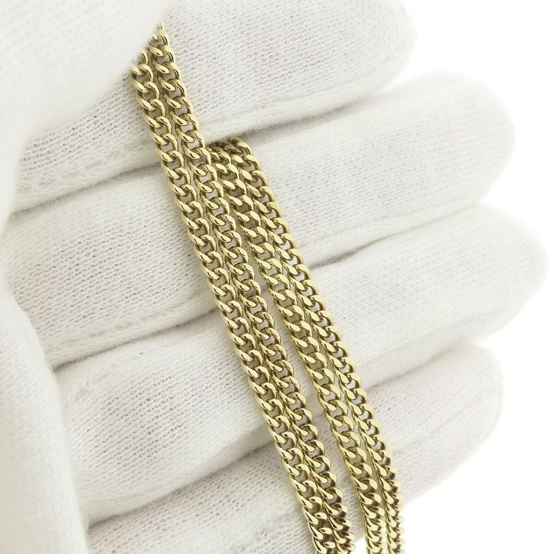 Image 5 of Gold gourmet link chain | 65 cm