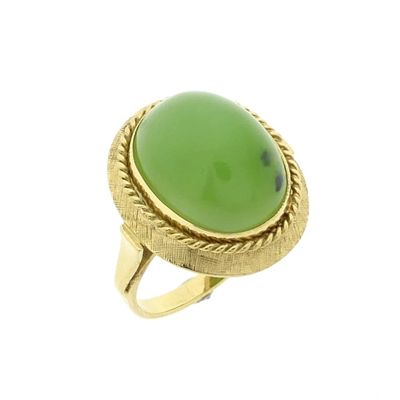 Image 1 of Gold ring with Jade