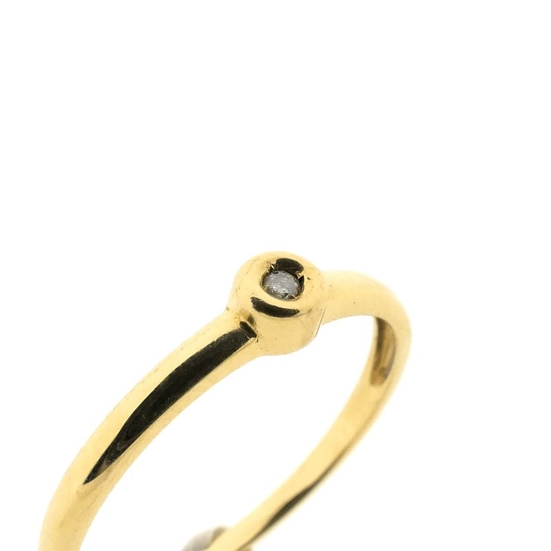 Image 3 of Gold solitaire ring with diamond | 0.01 ct.