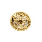 Image 3 of Filigree Brooch with Red Zirconia; 20 Karat