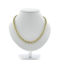Gold twisted link necklace