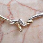 Image 3 of Two-tone gold necklace with 0.02 ct. diamond | 46 cm