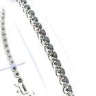 Image 2 of White gold bracelet with blue moissanite; 2.75 ct.