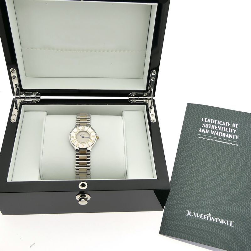 Image 4 of Cartier 'Must de Cartier 21' 9010; Bicolor dames horloge