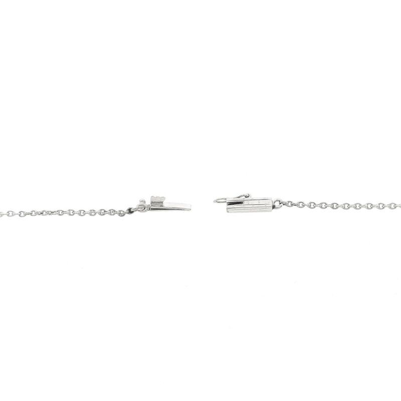 Image 3 of White gold thin anchor link necklace | 38.5 cm