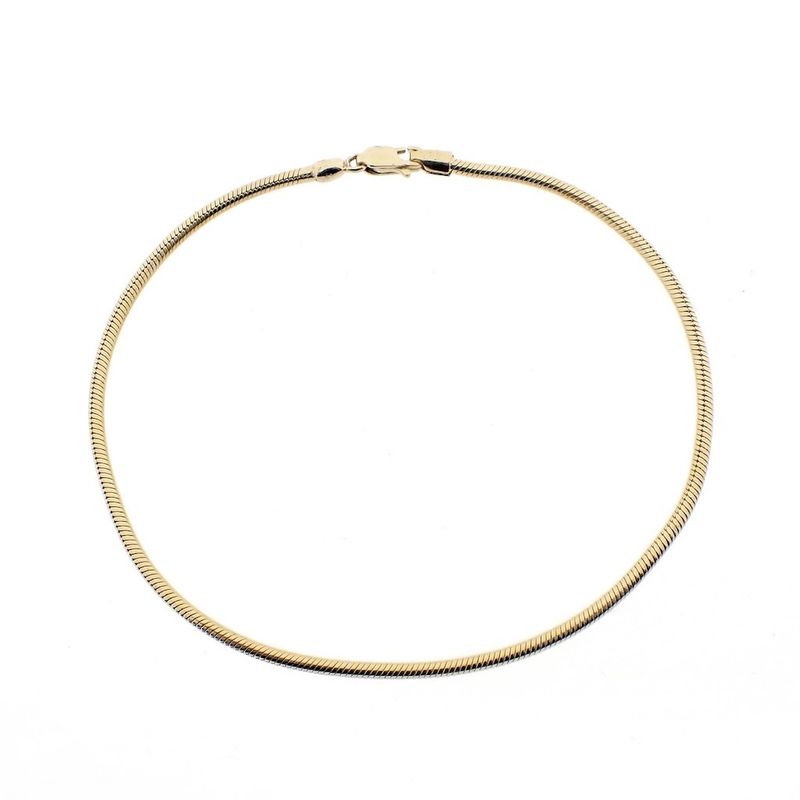 Image 1 of Gold snake link bracelet; Midas | 21.5 cm