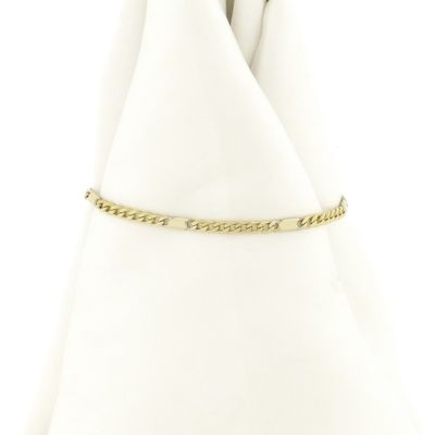 Image 1 of Two-tone gold Figaro link bracelet | 17 cm