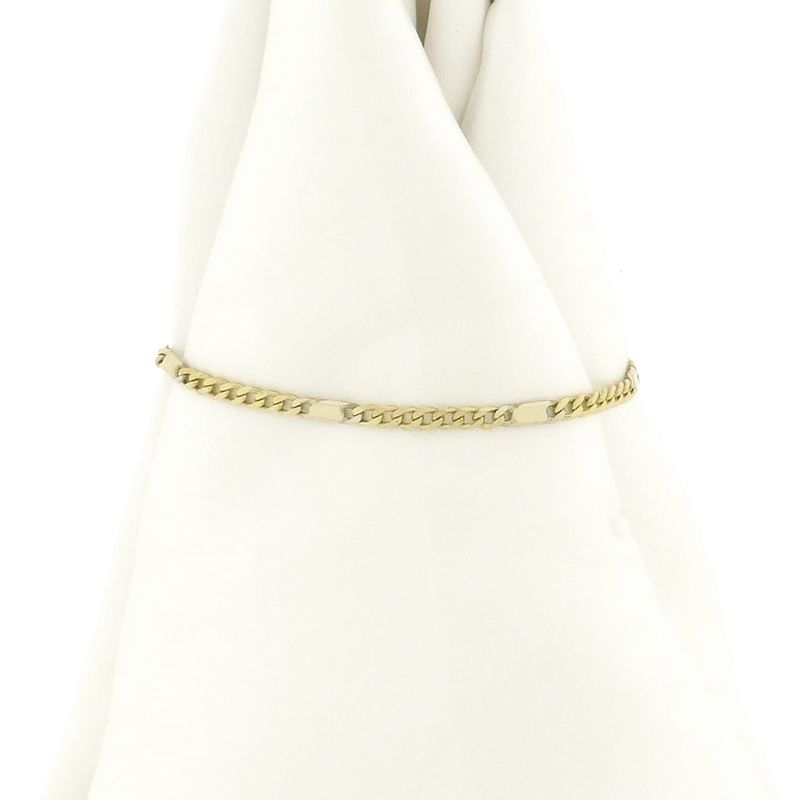 Image 1 of Two-tone gold Figaro link bracelet | 17 cm