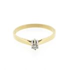 Image 3 of Gold solitaire ring with diamond; 0.05 ct. | Diamonde