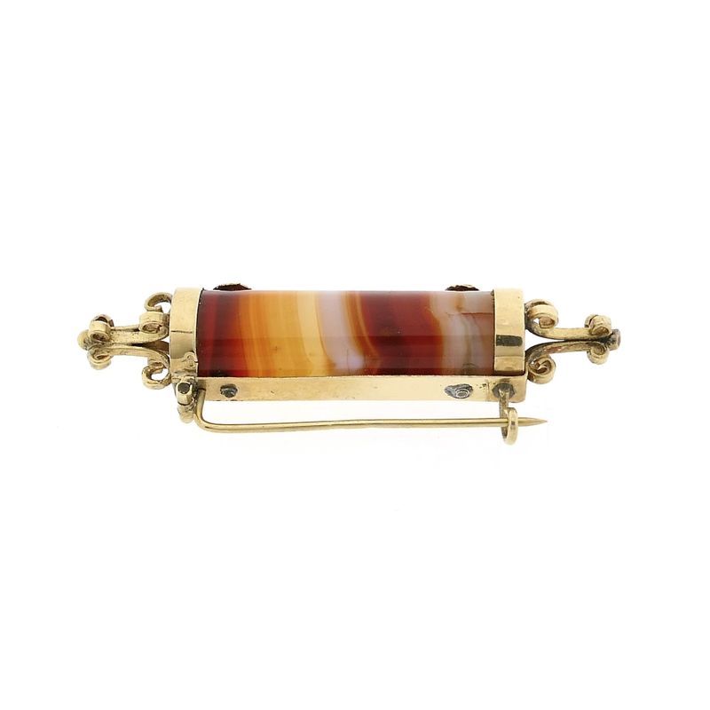 Image 3 of 14 Karat Gold Brooch with Bandagate