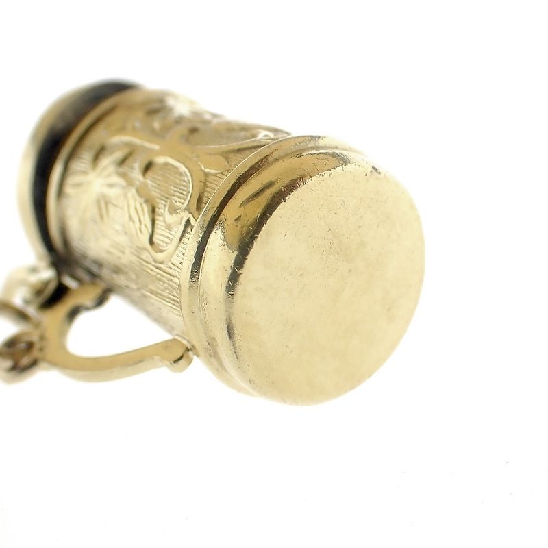 Image 6 of Vintage gold pendant of a mug