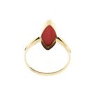 Image 4 of Vintage gold ring with red coral.