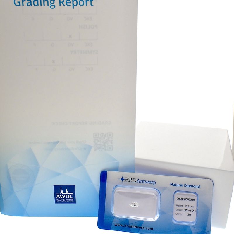 Image 5 of 0.31 ct. Marquise cut diamond D/ SI2 + HRD Certificate - Natural diamond