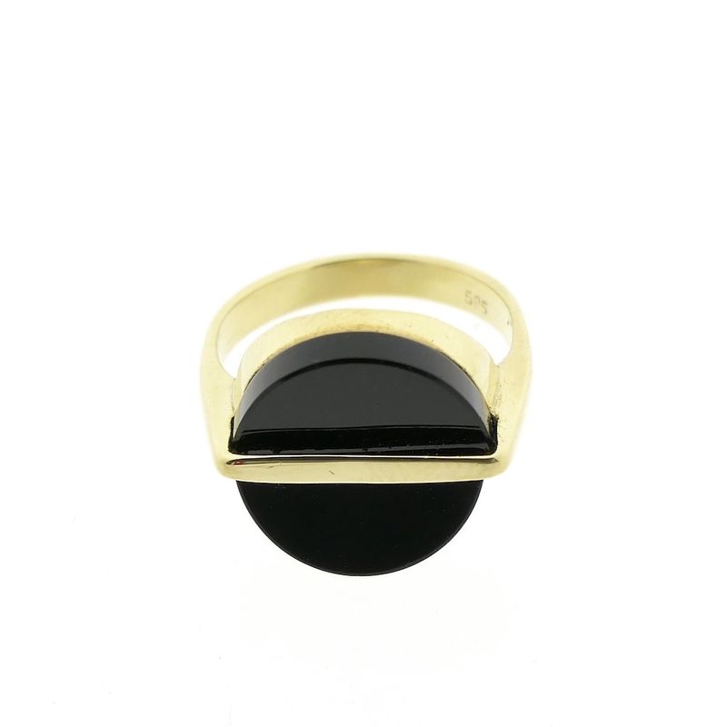 Image 3 of Gold ring with onyx
