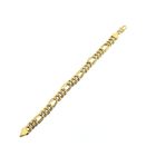 Image 8 of Gold flat Figaro/Prince of Wales bracelet