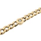 Image 5 of Gold flat gourmet link bracelet with diamonds; 0.25 ct.