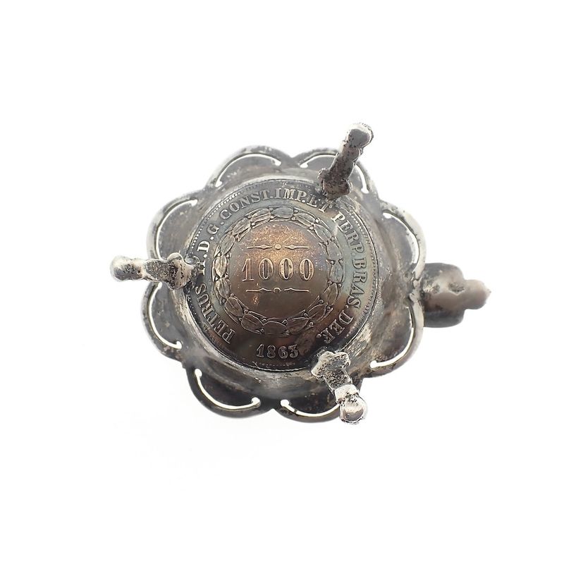 Image 4 of Silver ashtray made of a coin, circa early 20th century