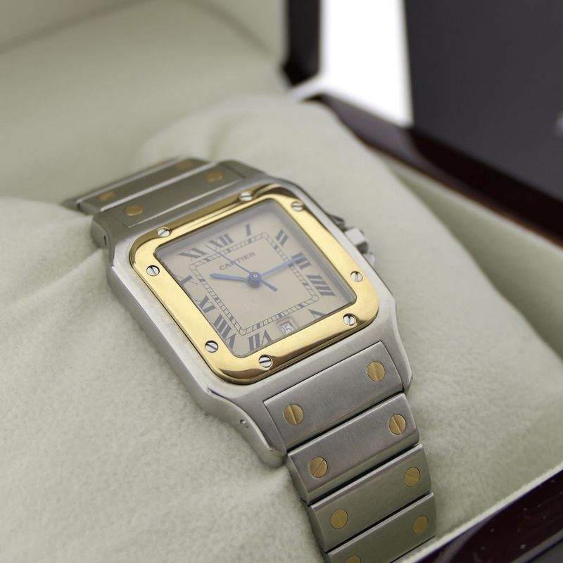 Image 18 of Cartier Santos Galbee; Gold/steel unisex watch