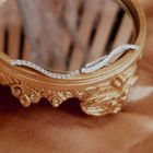 Image 2 of Silver long earrings with zirconia