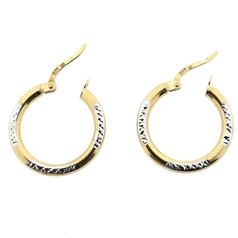 Image 6 of Two-tone gold earrings | Ø 20.0 mm