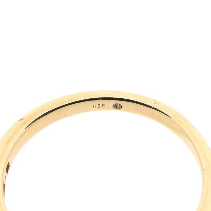 Image 6 of Gold ring with emerald and diamond | 0.10 ct.