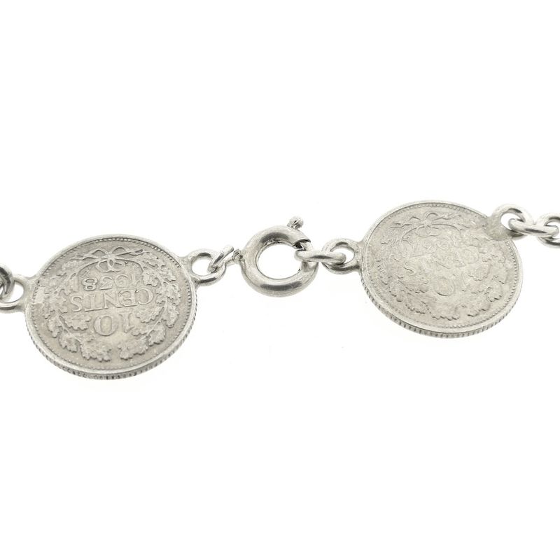 Image 4 of Silver choker of Queen Wilhelmina coins | 37 cm